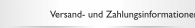 Versand- und Zahlungsinformationen